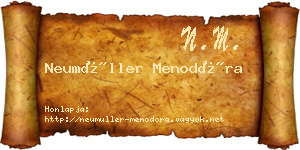 Neumüller Menodóra névjegykártya